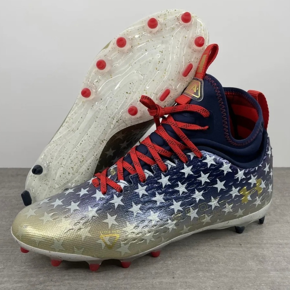 Under Armour Spotlight Lux MC LE USA Football Cleats 
Size 13 
3025366-100